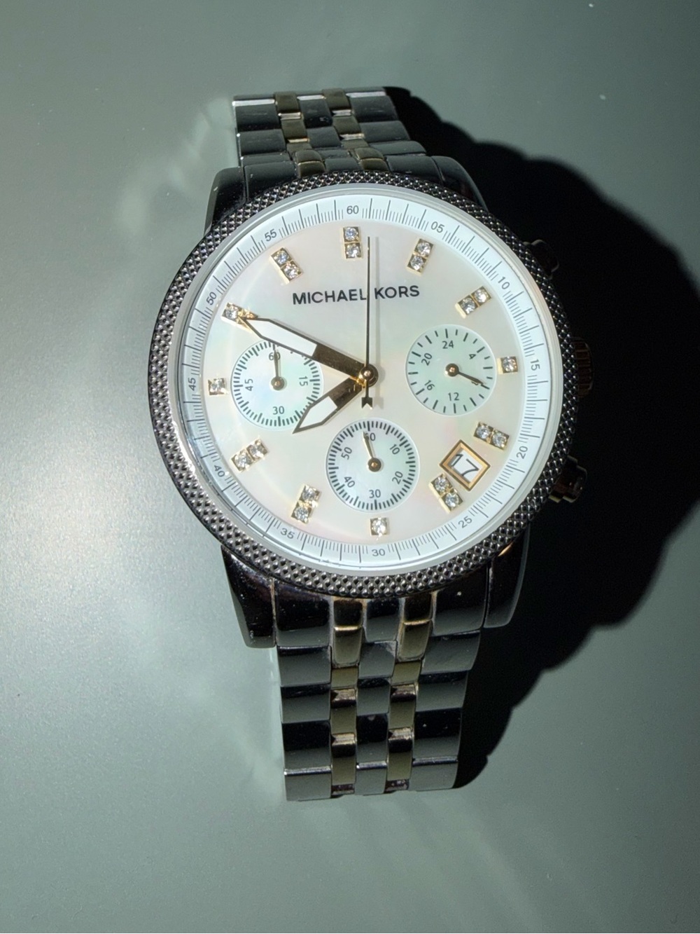 Michael Kors Two-Tone Silver and Gold Chronograph Watch